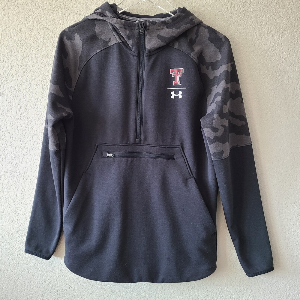Under Armour Texas Tech Men's‎ Fleece Hooded Jacket Size Small 1/2 Zip Pullover